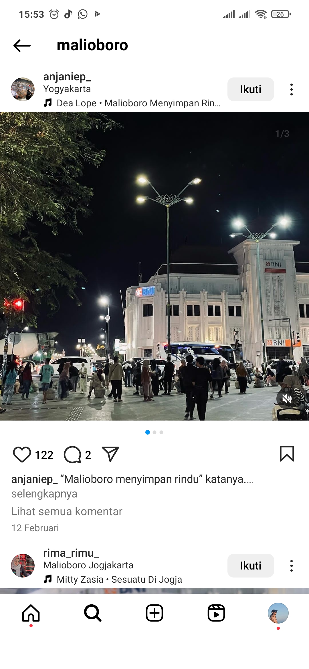 Malioboro dengan sejuta kenangannya