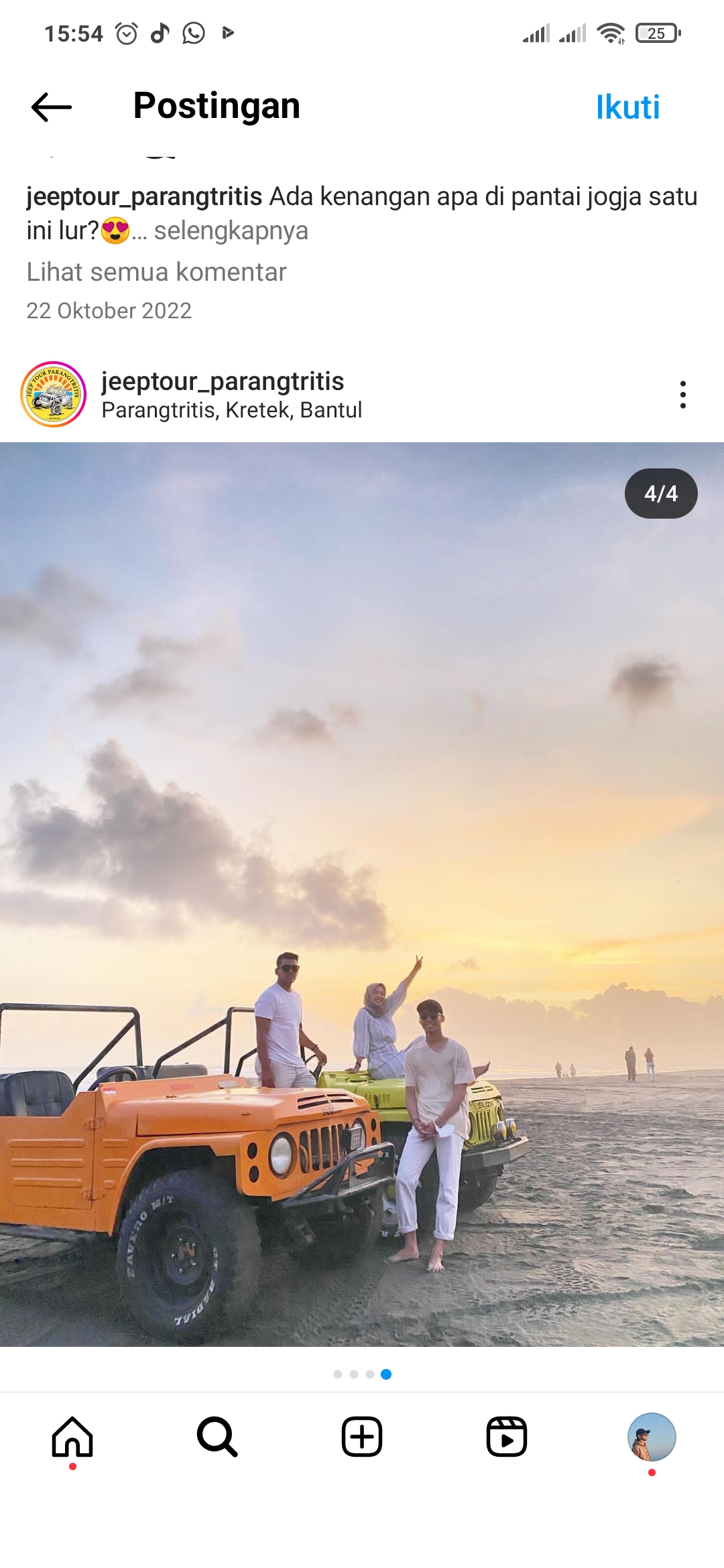 Pesona Pantai Parang Tritis Jogja