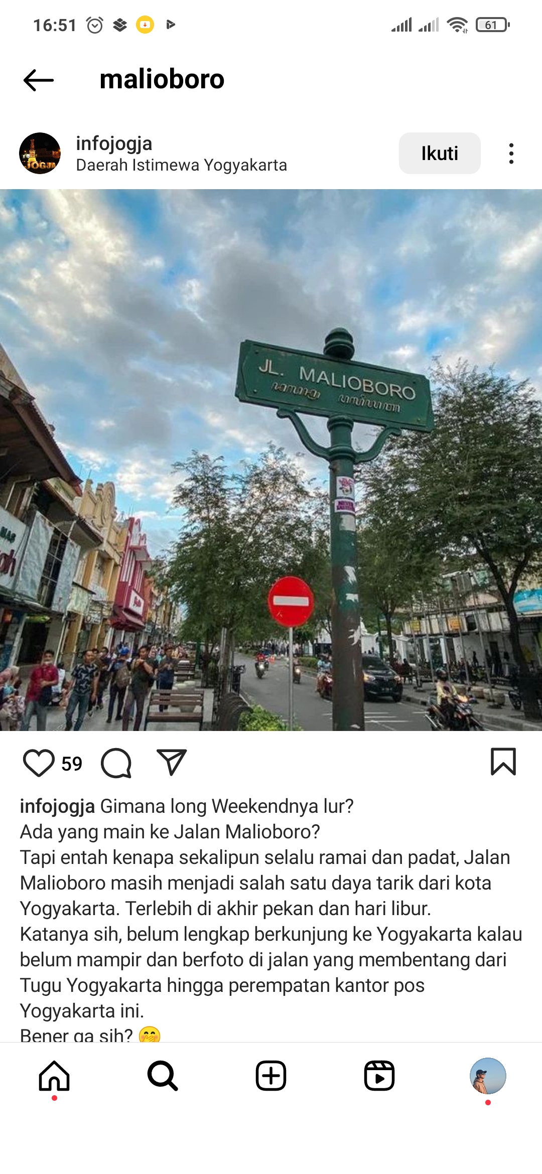 Kawasan Malioboro dengan berbagai keunikannya.