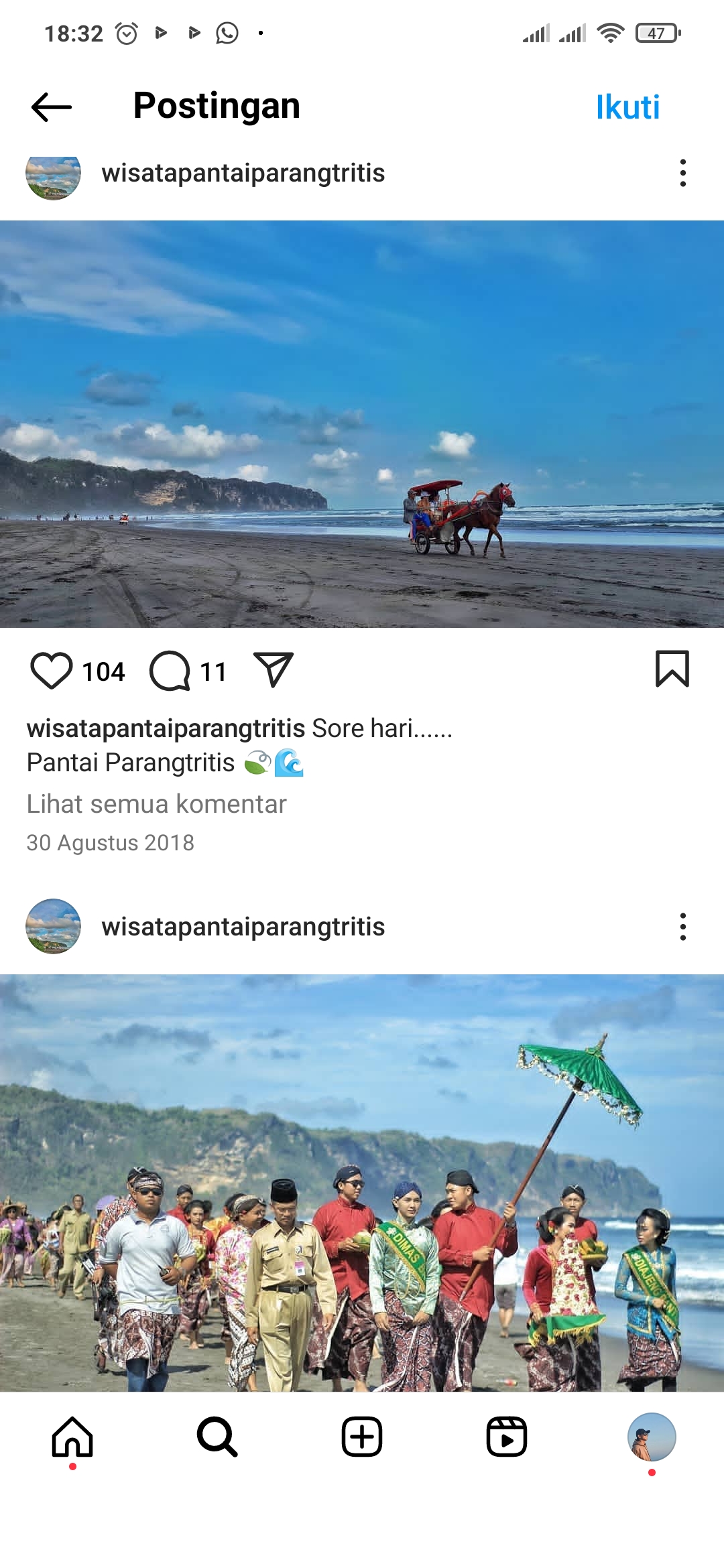 salah satu upacara adat yang biasa dilakukan di pantai Parangtritis