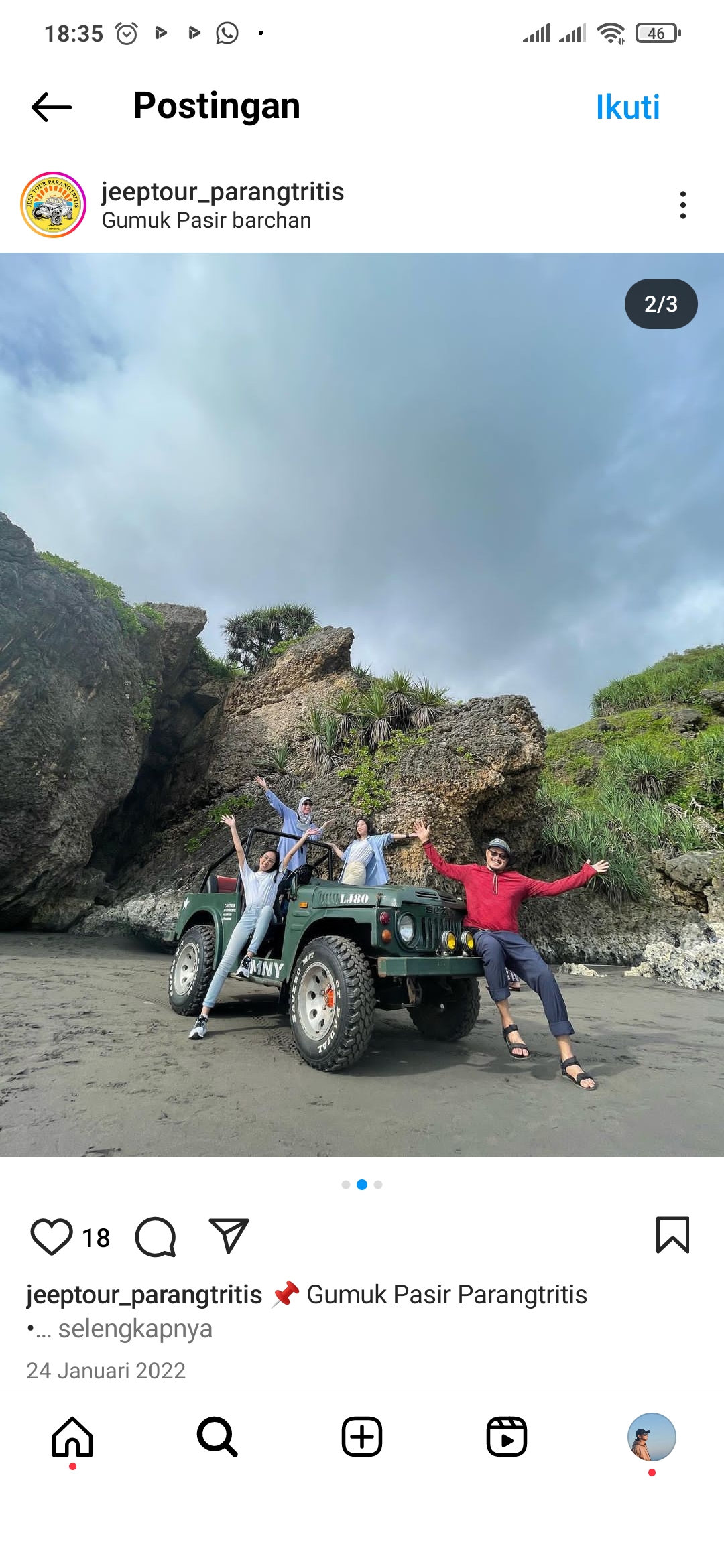 Liburan bersama keluarga di pantai Parangtritis menjadi pilihan yang tepat