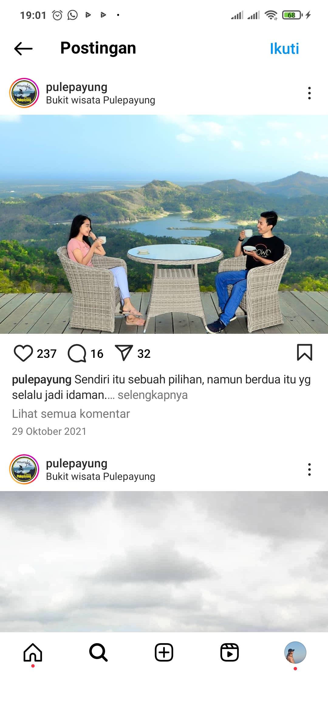 Menikmati keindahan alam di Pule Payung