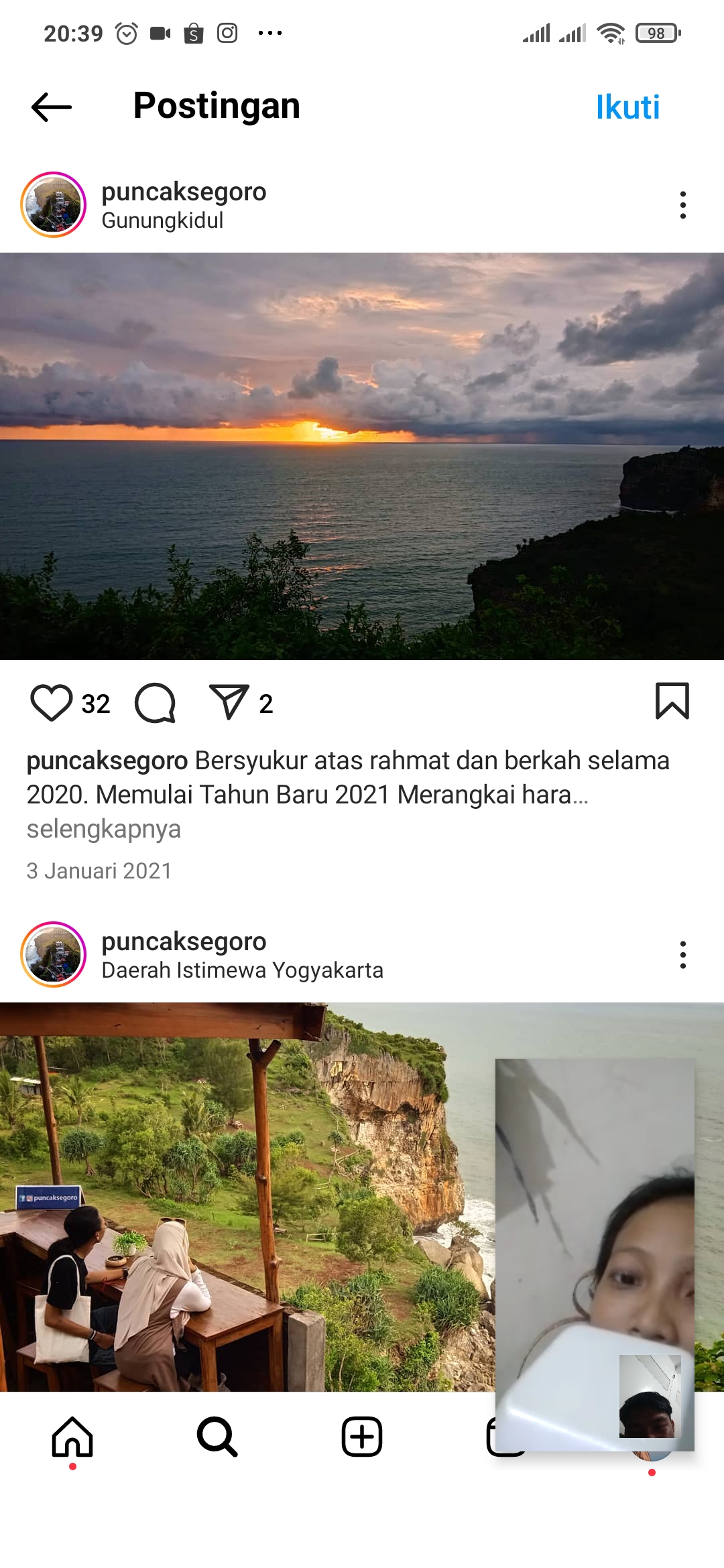 Puncak Segoro dengan pemandangan pantainya