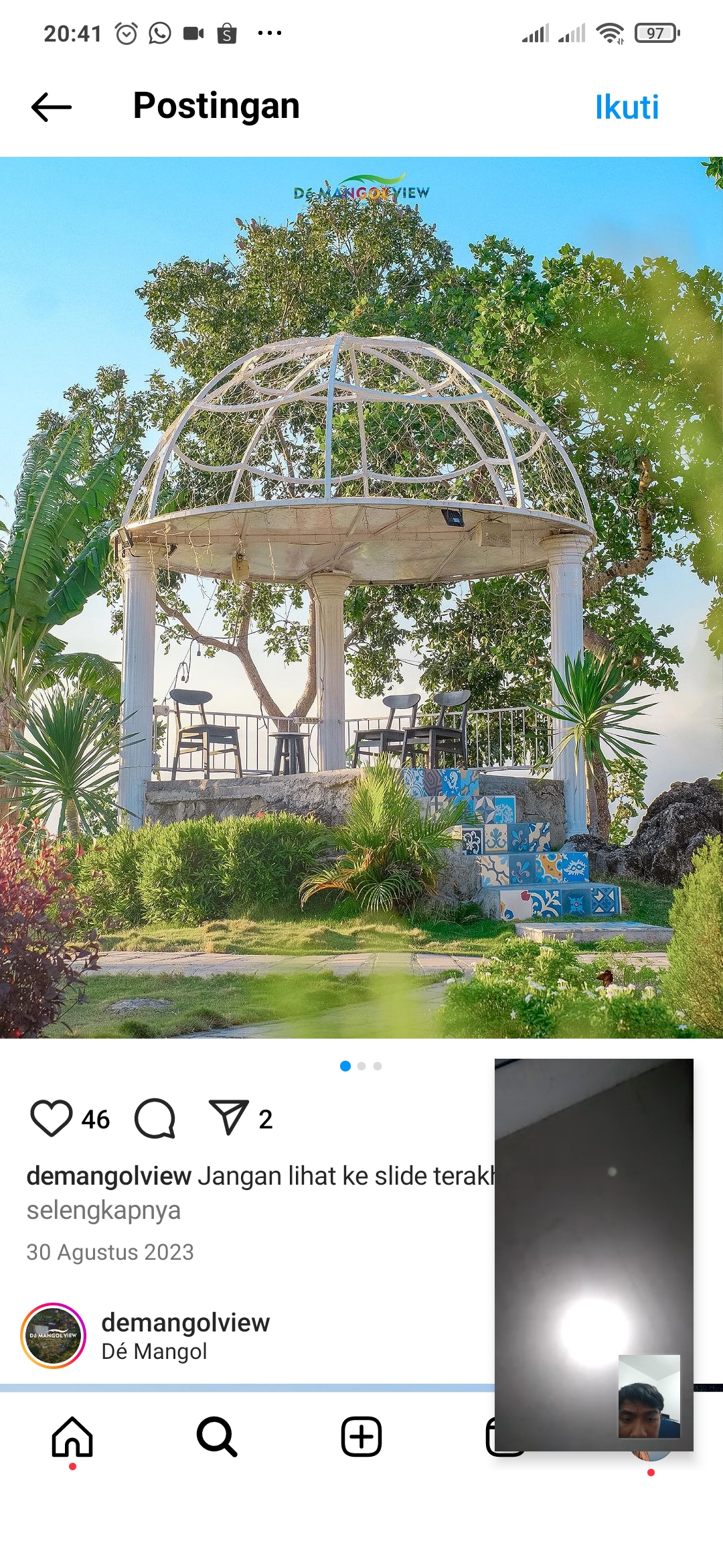 Nikmati keindahan alam di wisata De Mangol Jogja.