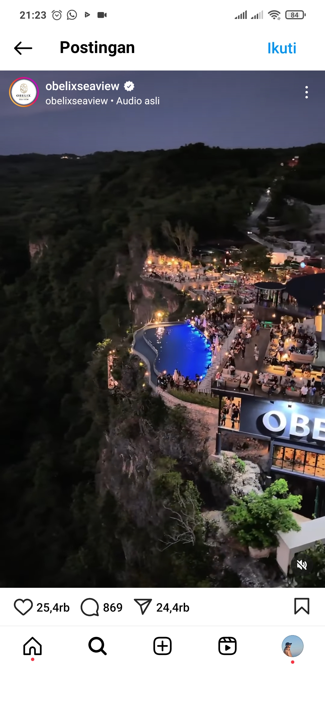 Obelix Sea View dengan pemandangan indahnya.