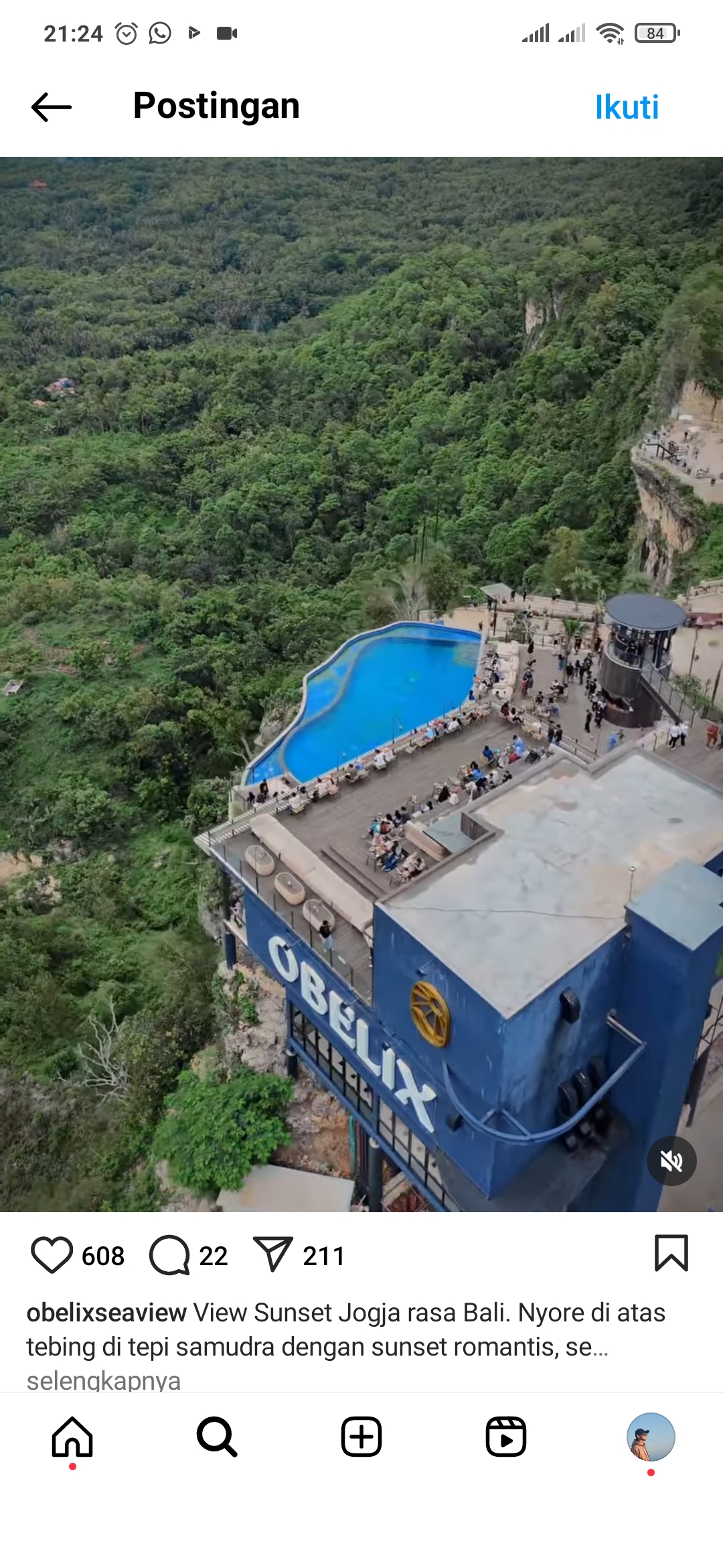 Obelix Sea View dengan pemadangan alam yang menawan