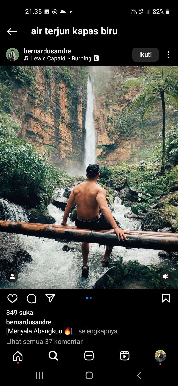 Air Terjun Kapas Biru, Surga Tersembunyi di Lumajang