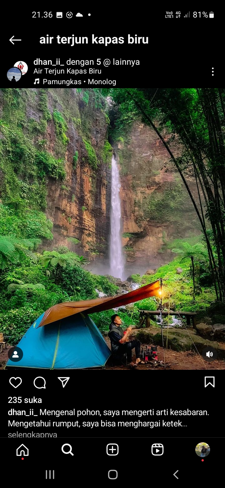 Air Terjun Kapas Biru, Destinasi Wisata Eksotis di Lereng Semeru