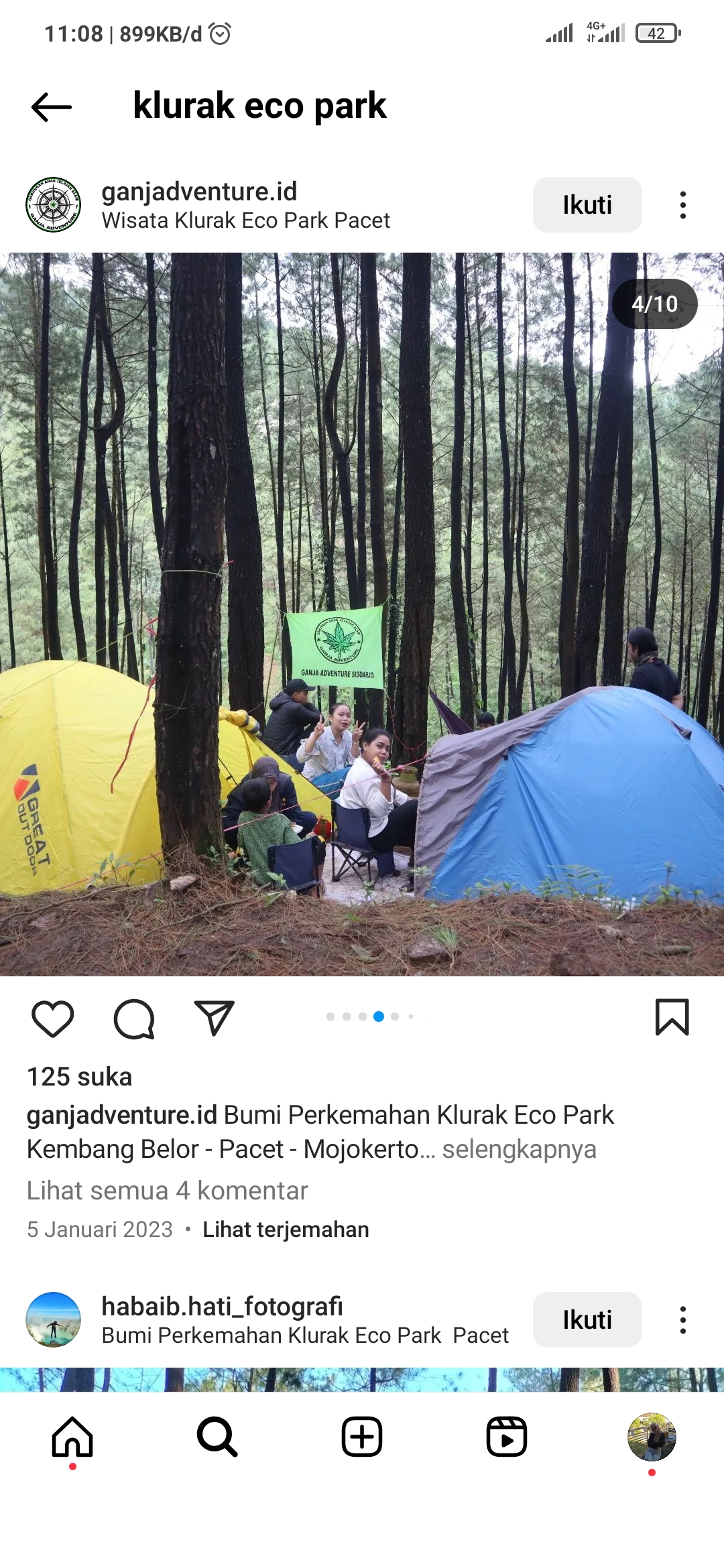 Pengunjung menikmati berkemah di Klura5 Eco Park