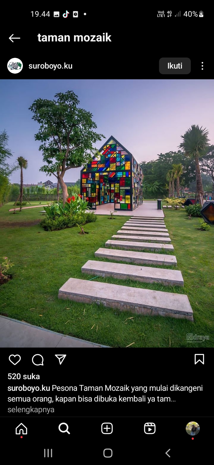 Taman Mozaik Surabaya, Tempat Wisata Gratis yang Instagramable dan Asri