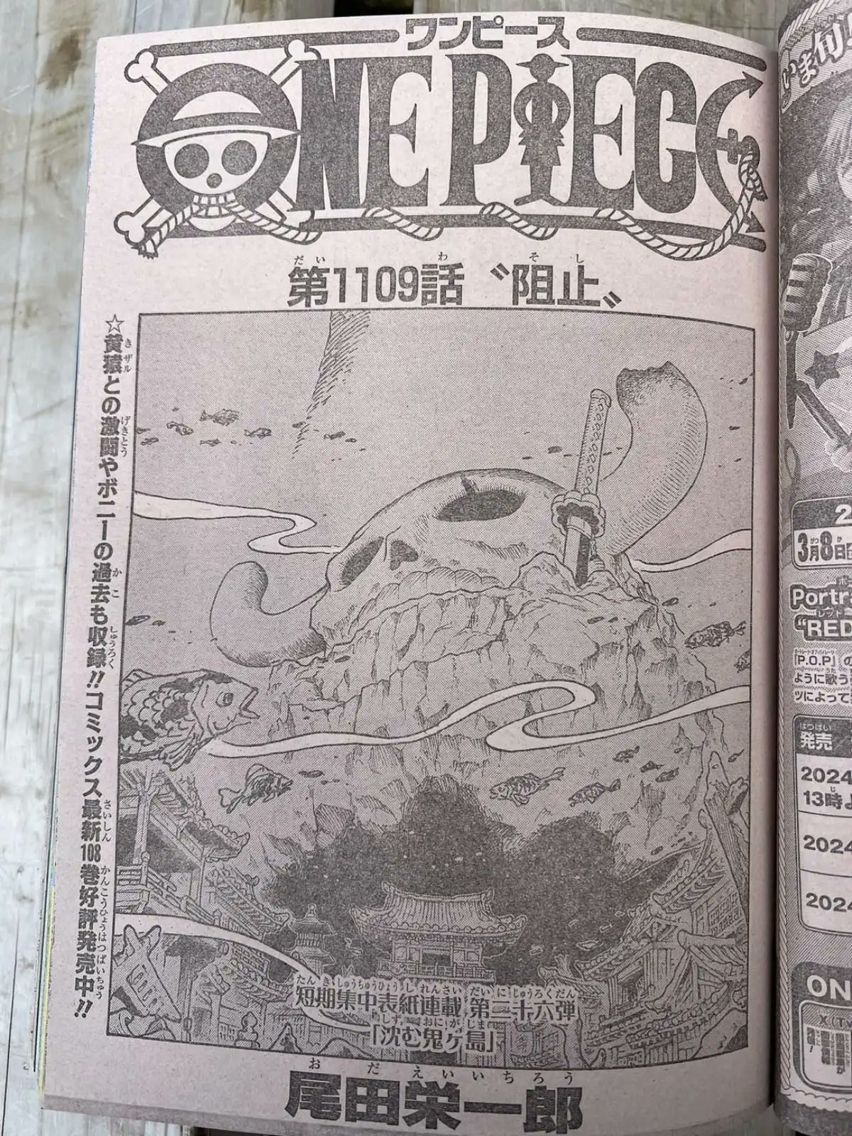 Cover bagian dalam One Piece Chapter 1109
