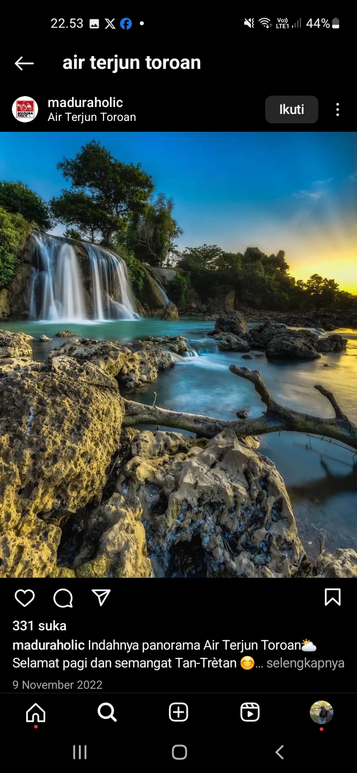 Air Terjun Toroan, Wisata Alam Eksotis di Madura yang Berada di Tepi Laut