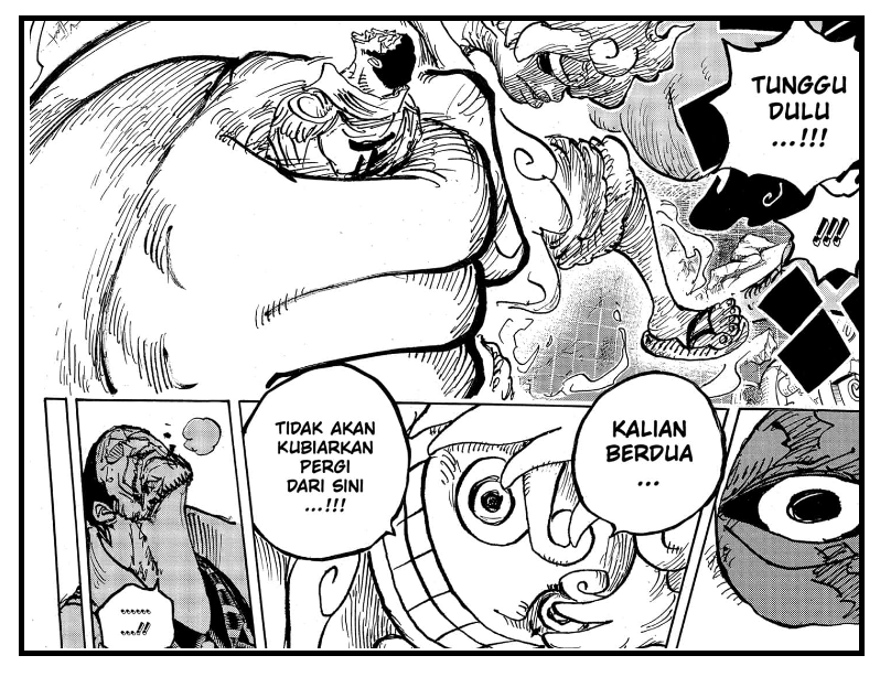 pertarungan Luffy melawan Kizaru dan Gorosei Saturn