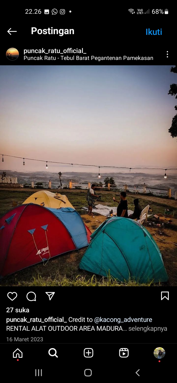 Puncak Ratu Pamekasan: Surga Camping dan Foto di Jawa Timur