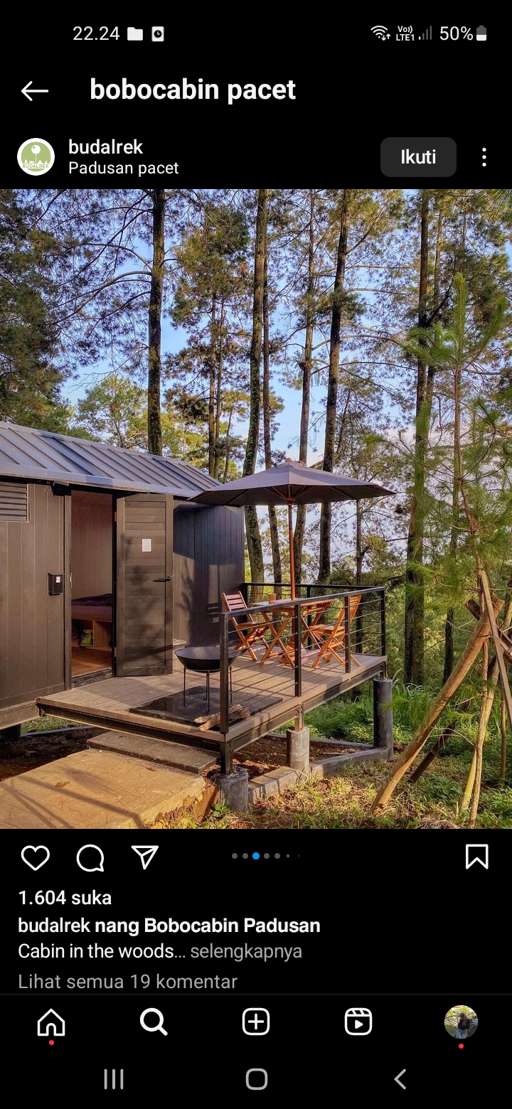 Bobocabin Padusan Pacet, Mojokerto
