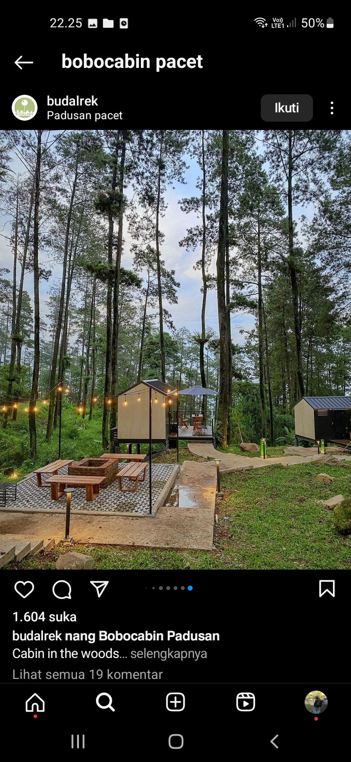 Bobocabin Padusan Pacet, Mojokerto