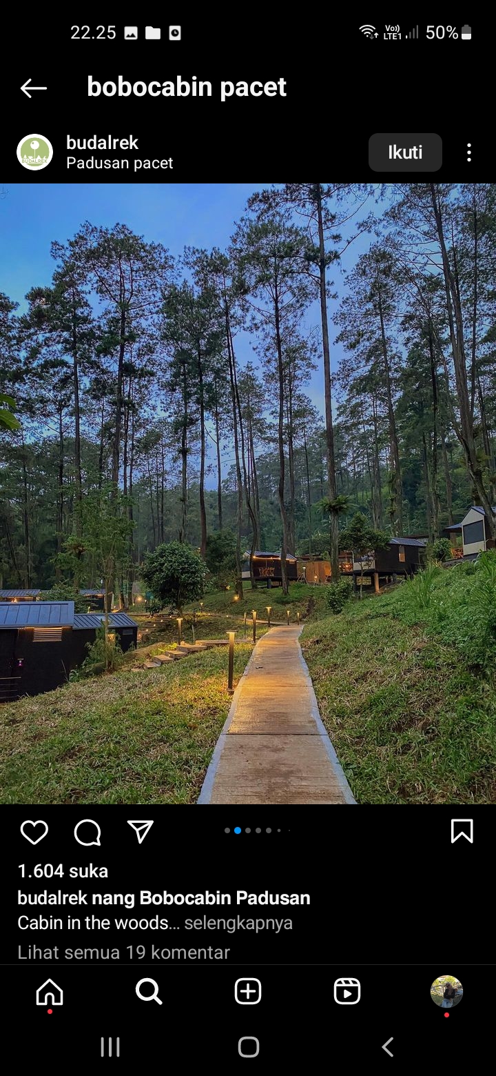 Bobocabin Padusan Pacet, Mojokerto