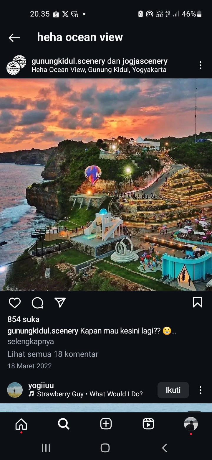 Potret Wisata Heha Ocean View dari Ketinggian