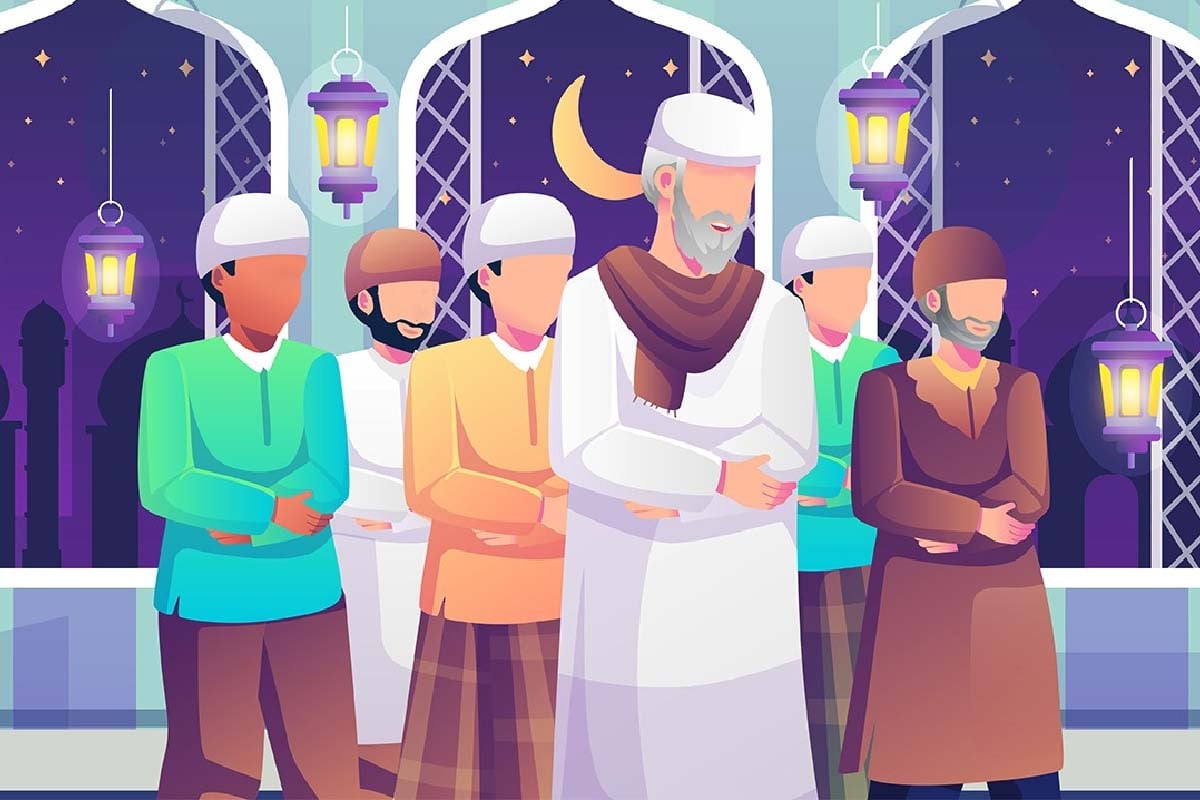 ILUSTRASI: Shalat tawarih di bulan Ramadan memiliki keutamaan. (JPNN.com Jateng)