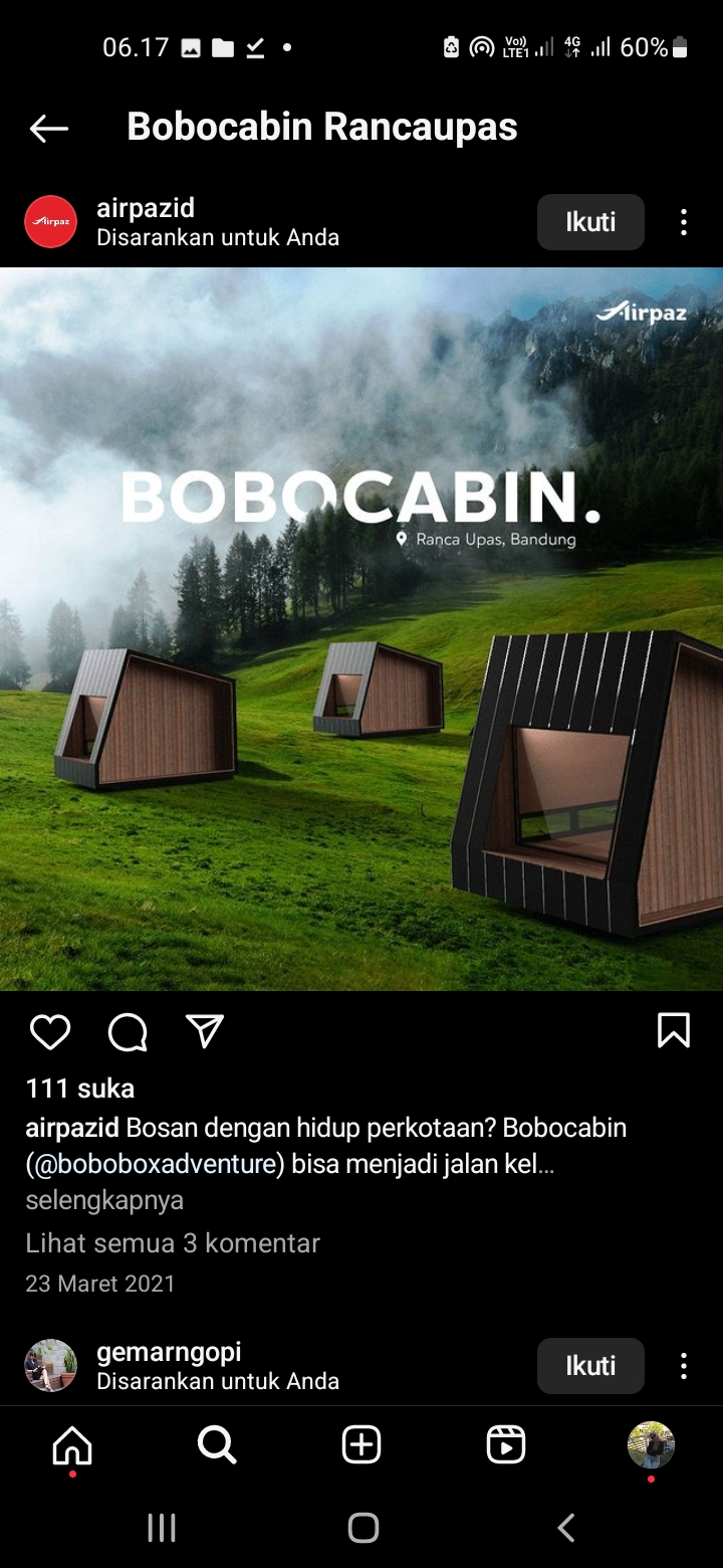 Glamping di Bobocabin Cikole
