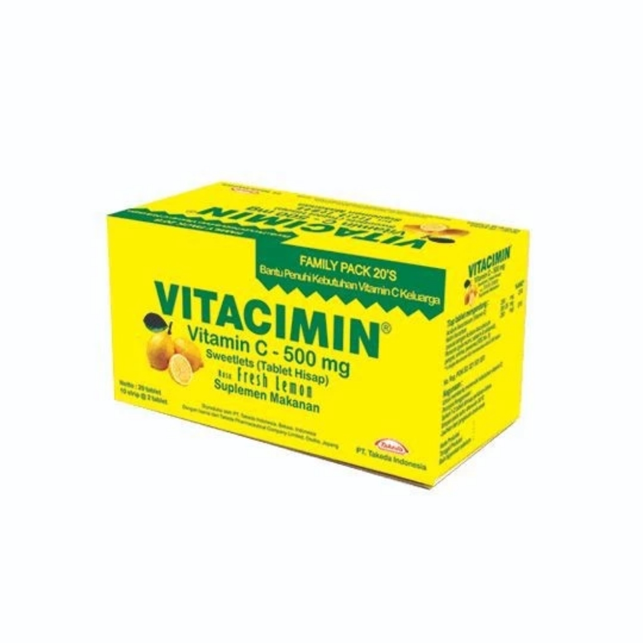 Vitacimin C 500 mg, suplemen keshatan yang banyak digunakan.