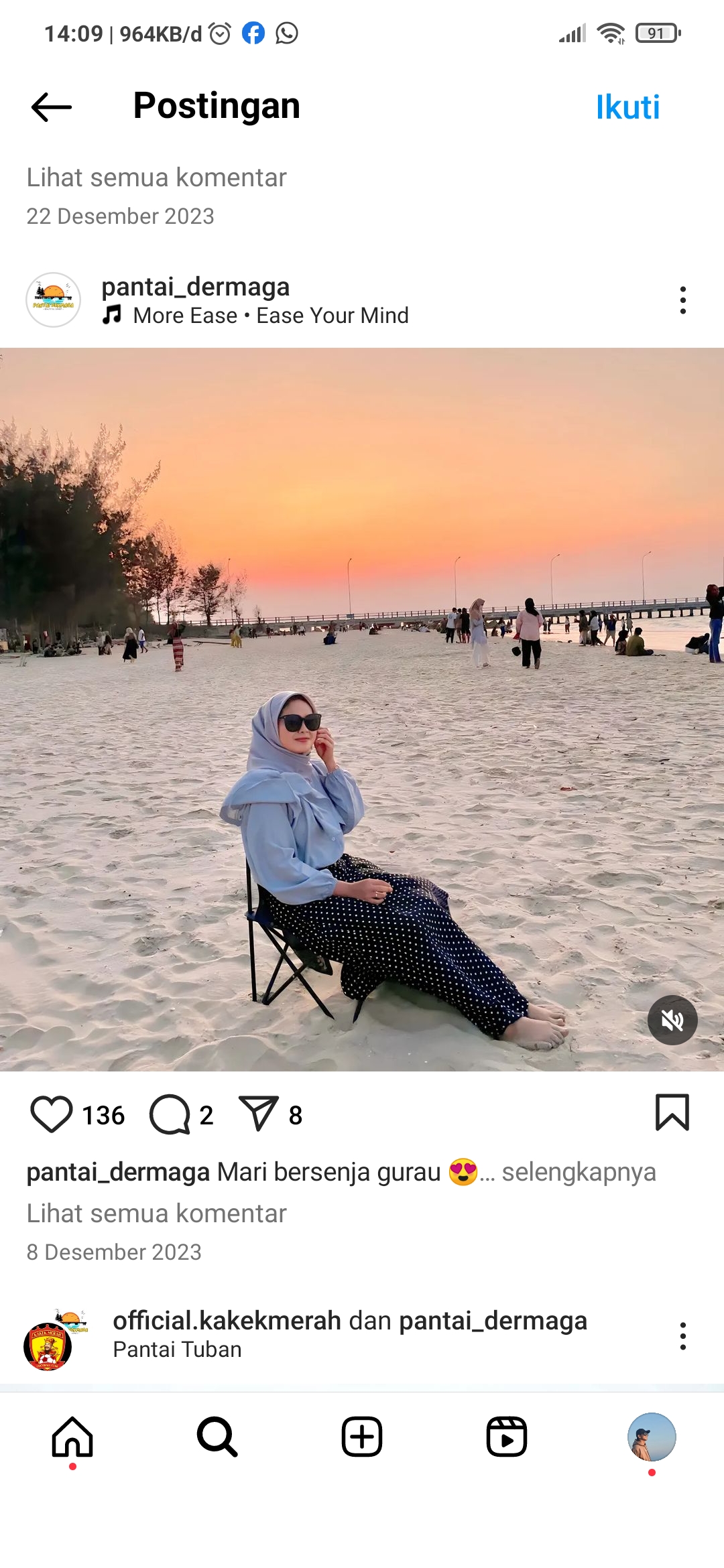 Pantai Dermaga dengan keindahan alamnya.