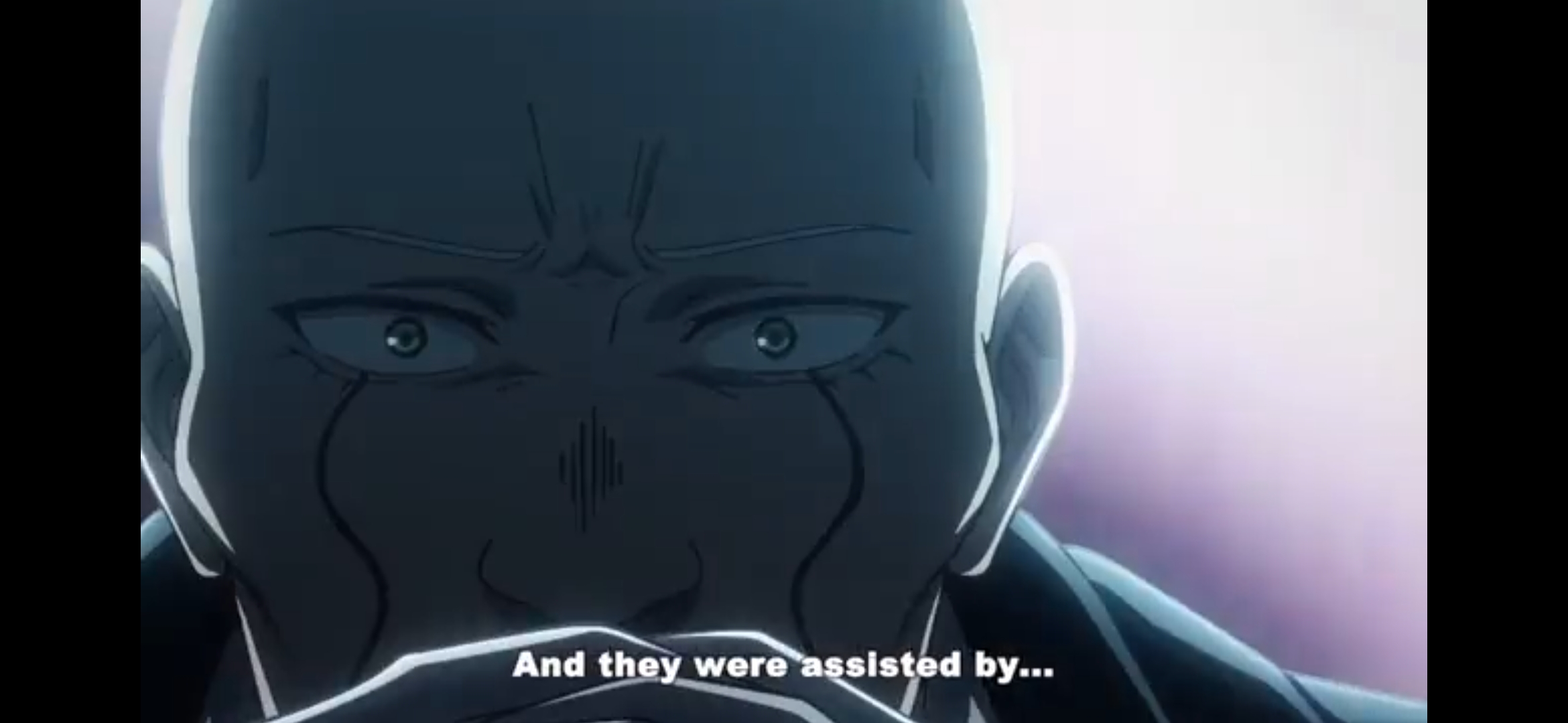 Salah satu Scane dalam anime Mashle