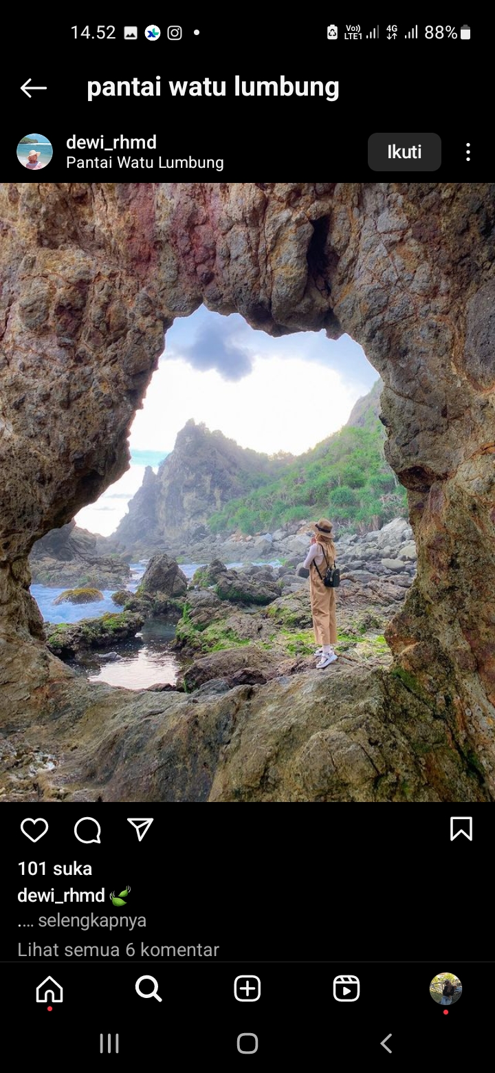 Wisata Pantai Watu Lumbung