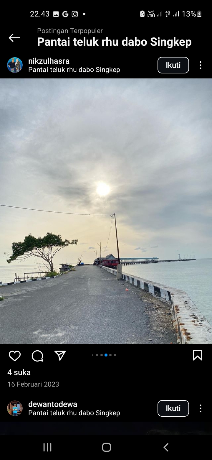 Pantai Teluk Rhu Dabo Singkep, Riau