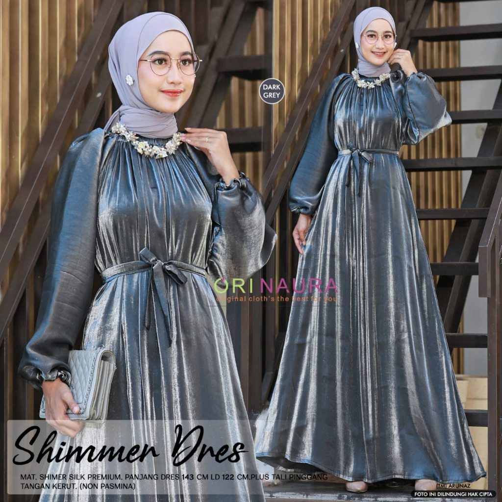 kain berbahan shimmer menjadi trending di lebaran 2024 kali ini