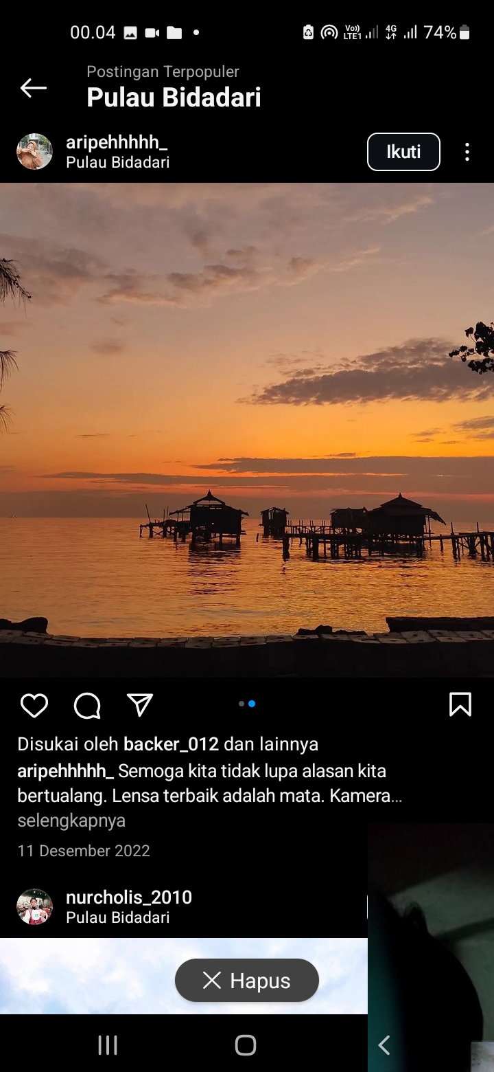 Wisata Pantai Pulau Bidadari