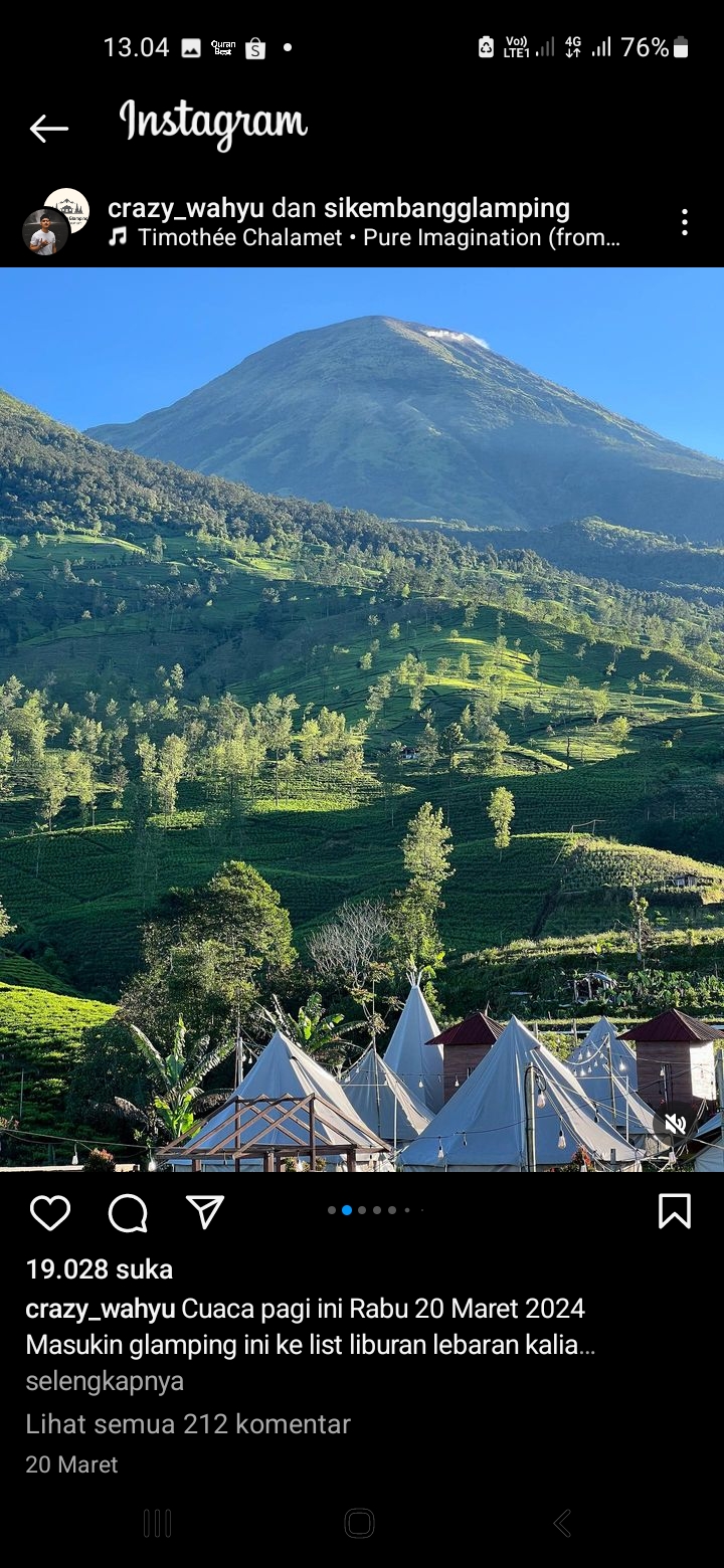 Sikembang Glamping, Wonosobo