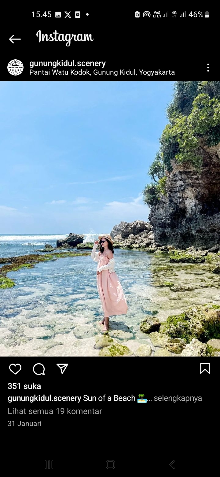 Destinasi Wisata Alam Pantai Watu Kodok, Yogyakarta