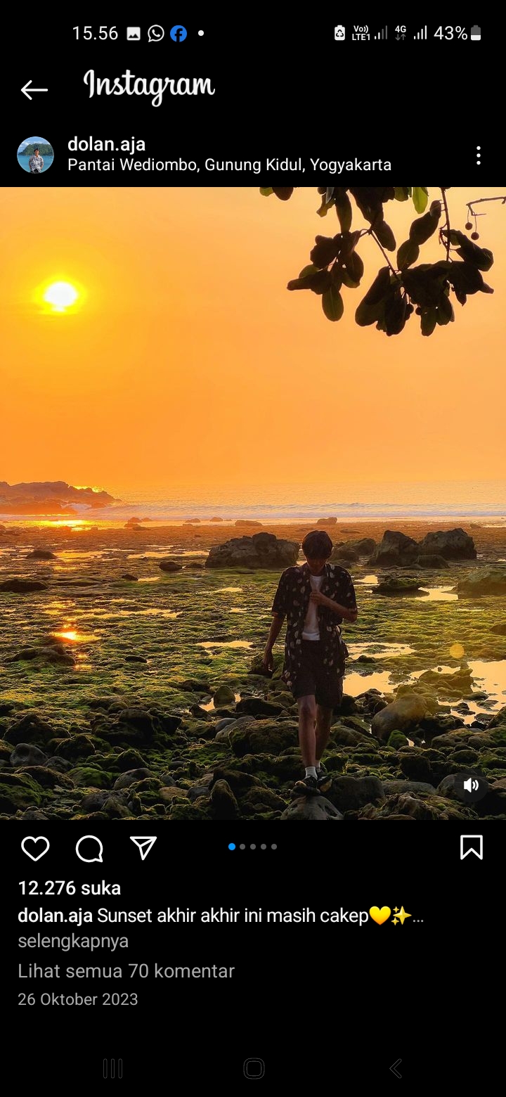 Destinasi Wisata Alam Pantai Wediombo, Yogyakarta