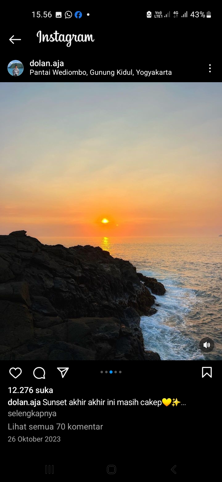 Destinasi Wisata Alam Pantai Wediombo, Yogyakarta