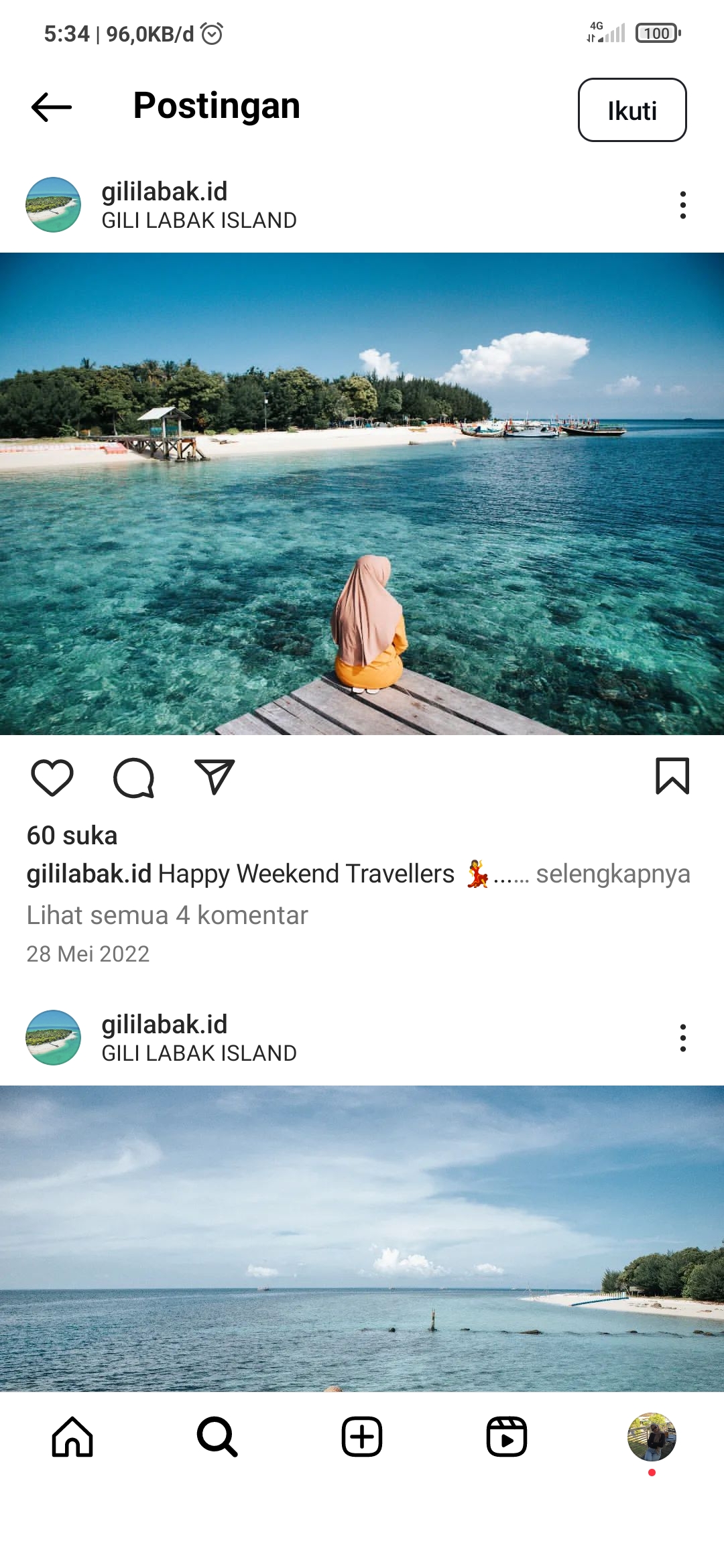 Menikmati keindahan alam di Gili Labak