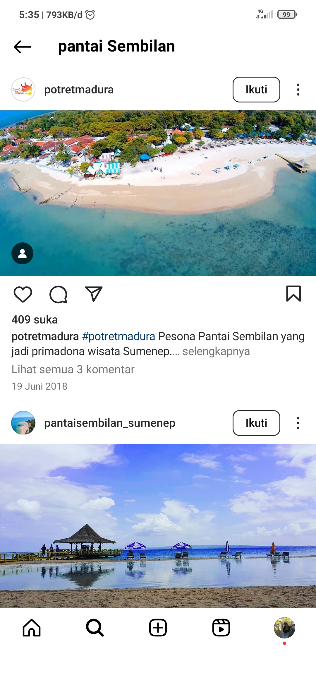Pesona Pantai Sembilan Gili Genting