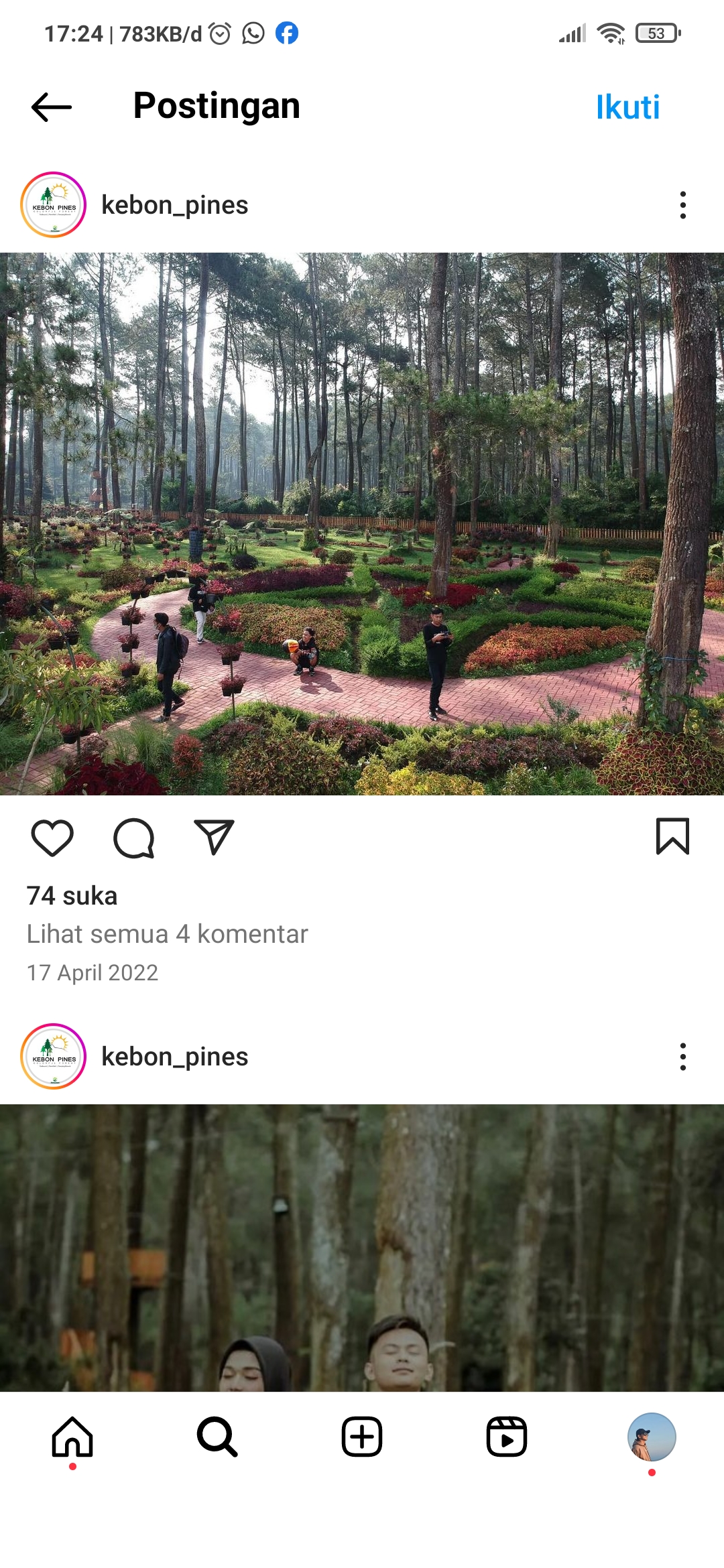 Kebon Pines dengan keindahan alamnya yang menawan