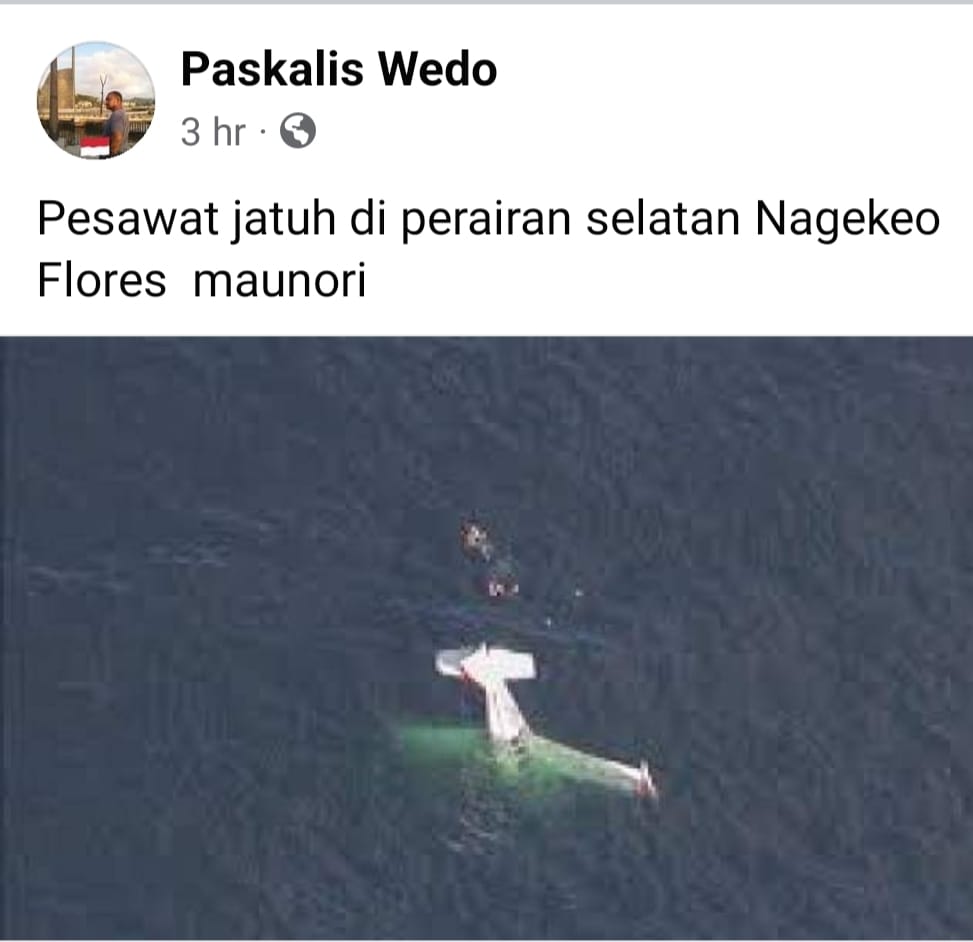 HOAKS: Hasil screenshot unggahan status Paskalis Wedo di Facebook pada 22 April 2024.