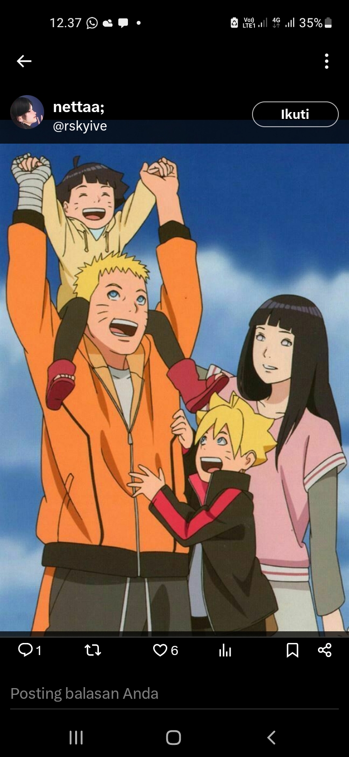 Keluarga Naruto (Naruto, Hinata, Boruto, Himawari)