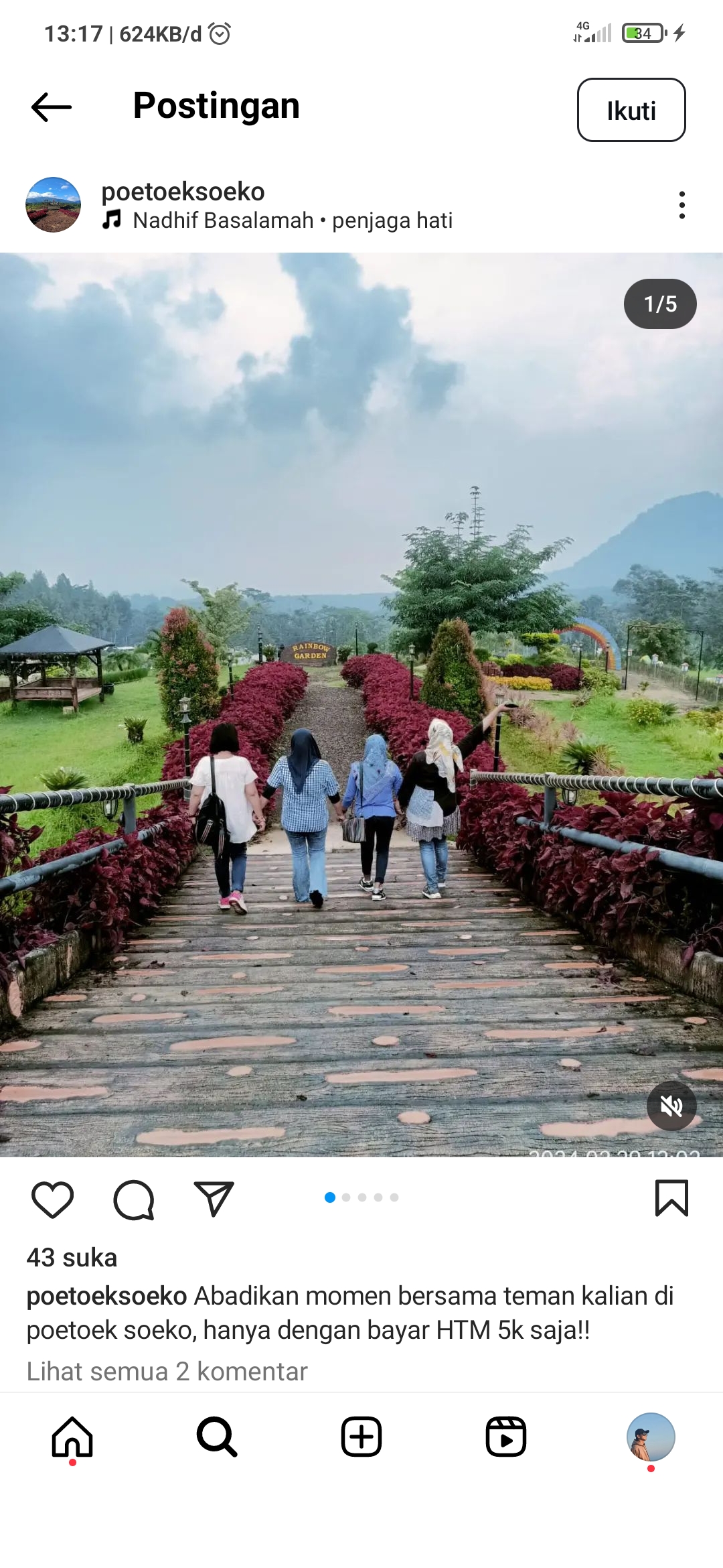 Salah satu destinasi wisata baru di Mojokerto