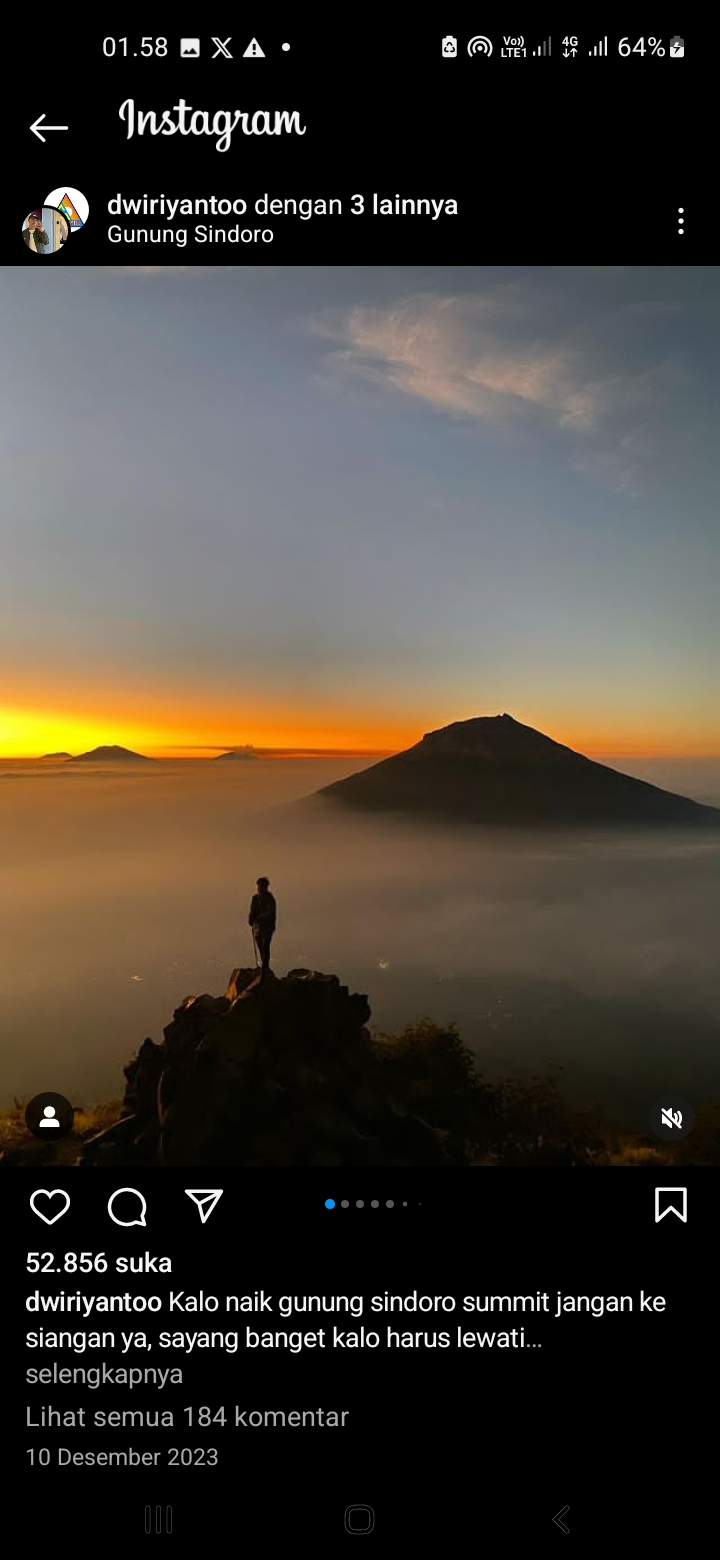 Gunung Sindoro, Jawa Tengah