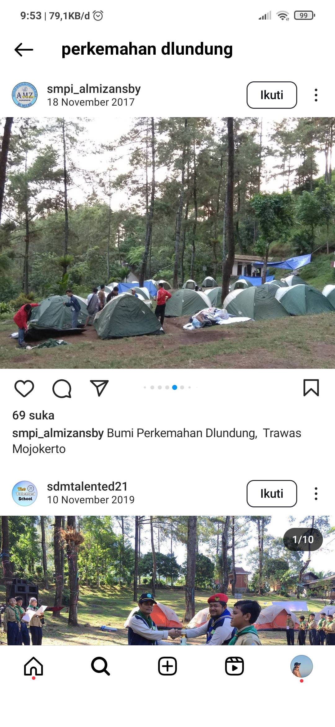 Bumi Perkemahan Dlundung memang punya kisah mistis, tapi pengunjung tetap padat.