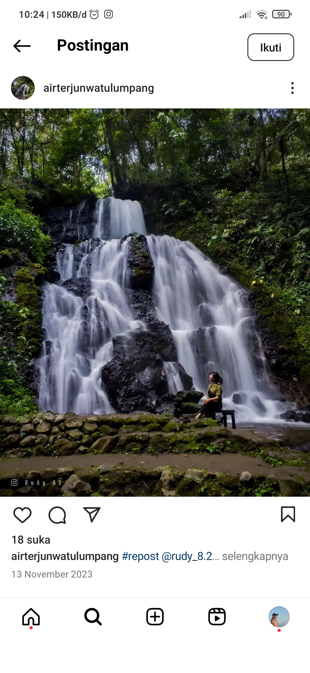 Air Terjun Watu Lumpang memang punya keindahan yang menawan