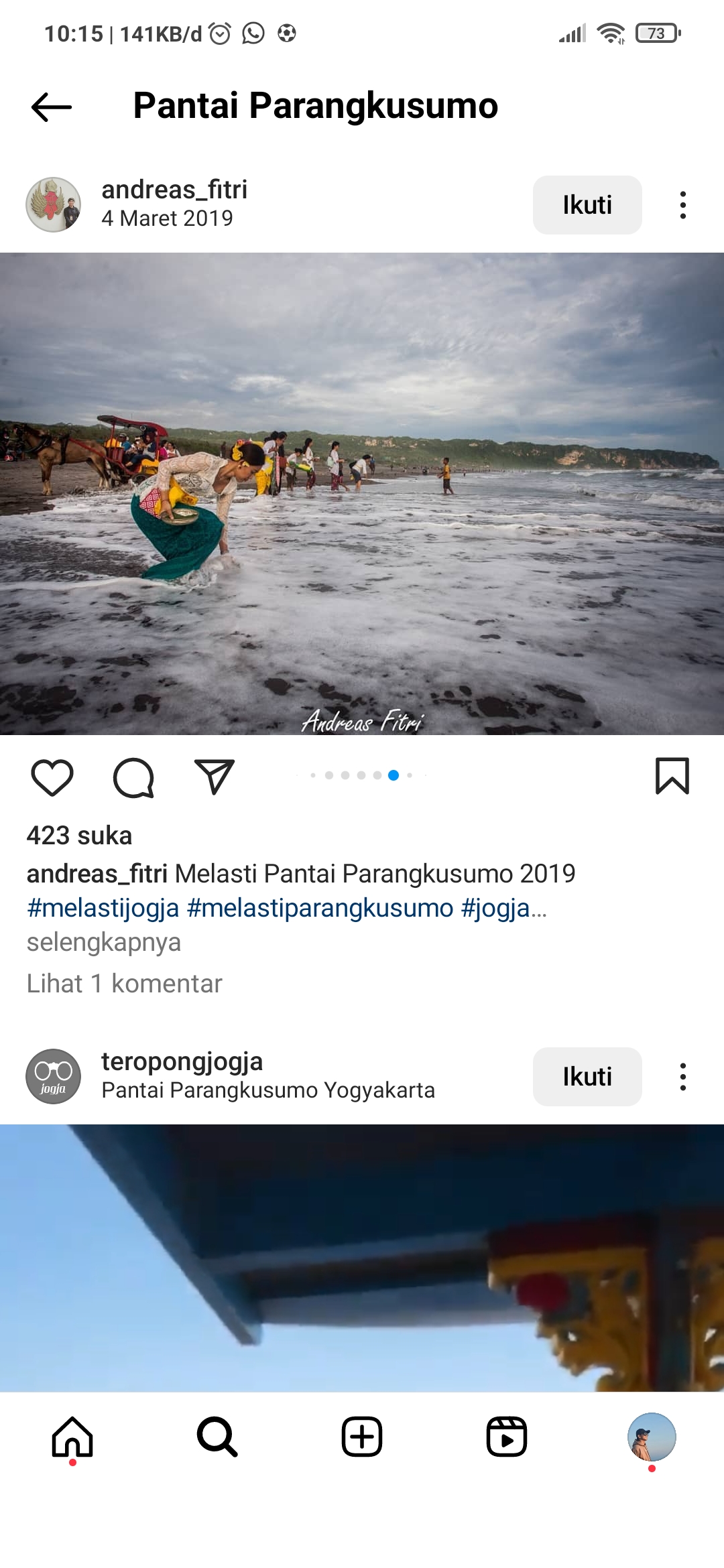 Potret keindahan pantai Parangkusumo yang punya cerita mistis