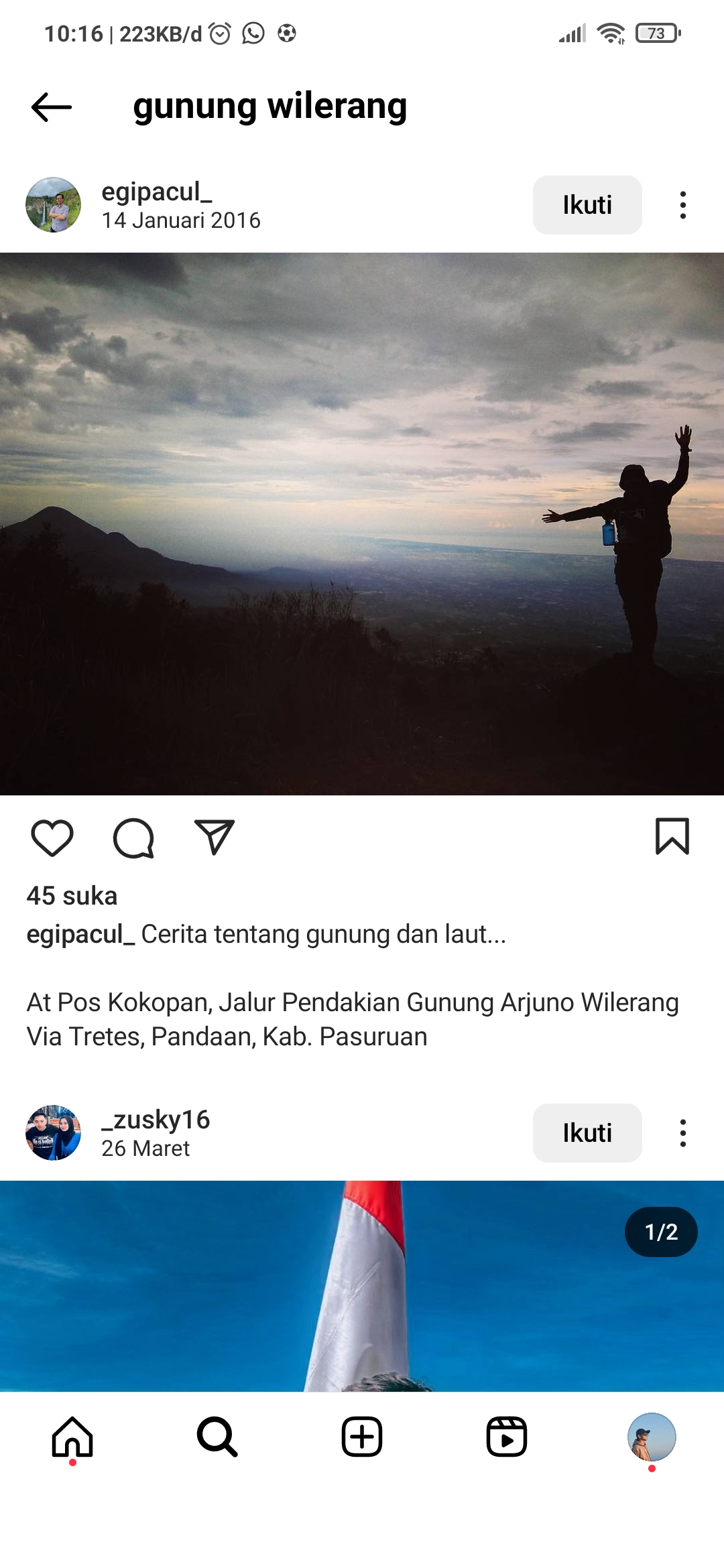 Menikmati keindahan dan cerita mistis di gunung Wilerang