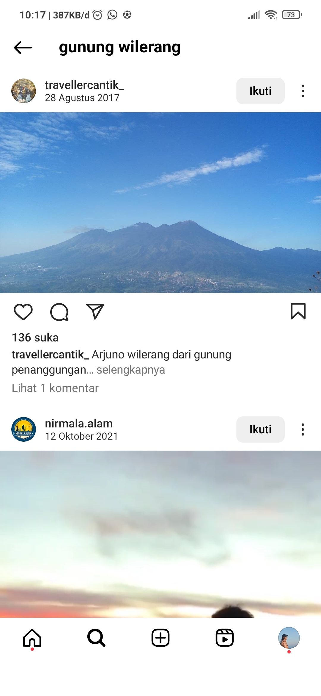 Gunung Wilerang dengan pesona dan punya cerita mistis