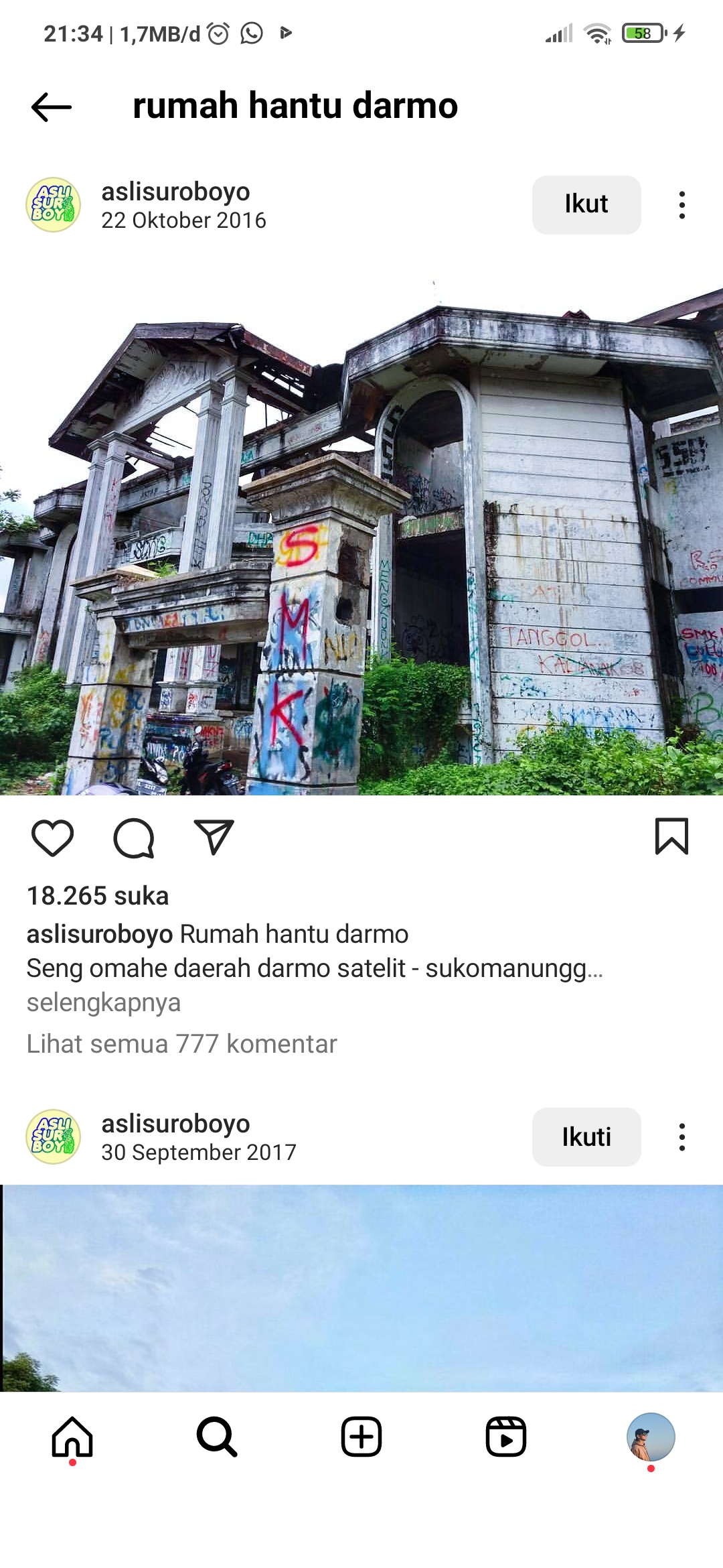 Rumah Hantu Darmo memang terkenal sangat angker