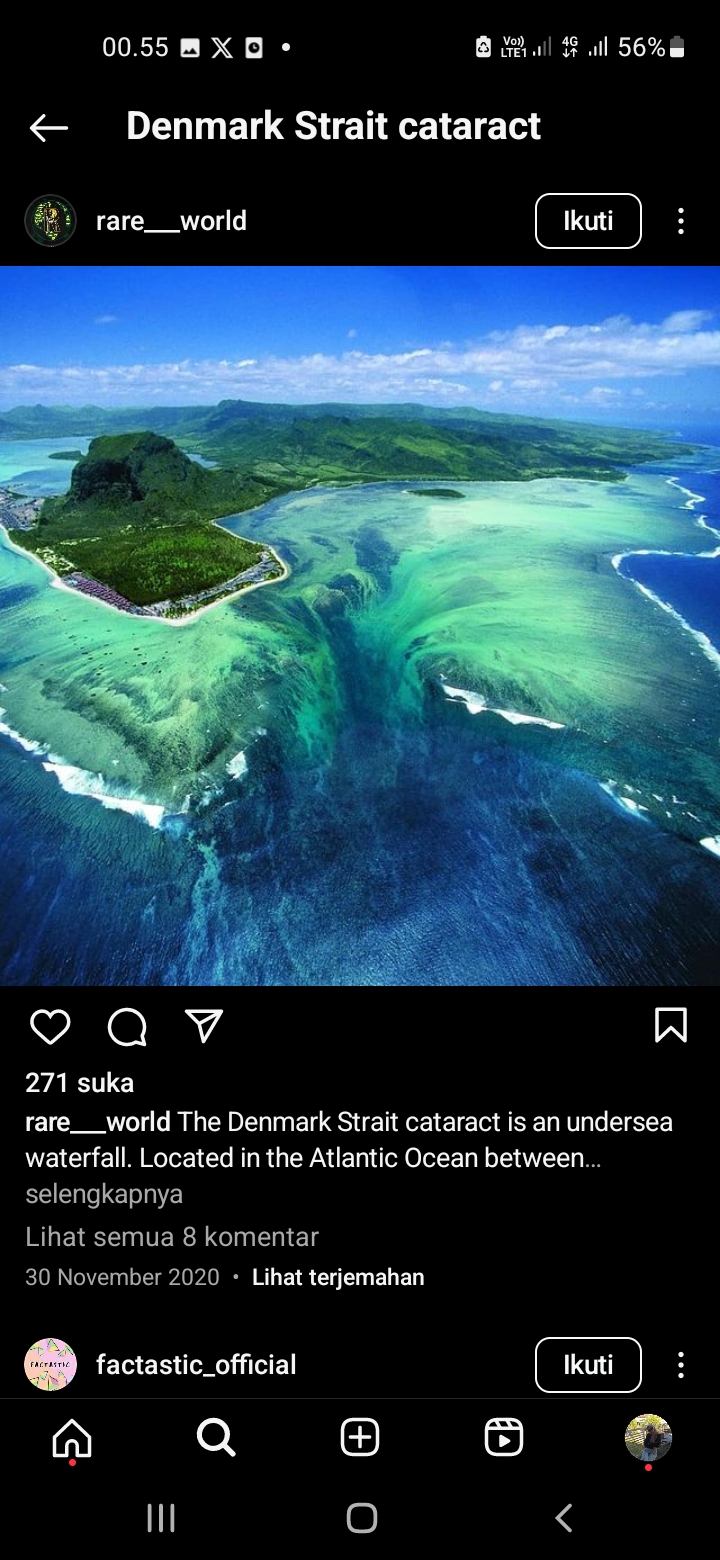 Denmark Strait cataract, Air Terjun Terbesar di Dunia Namun tak Dapat Dikunjungi