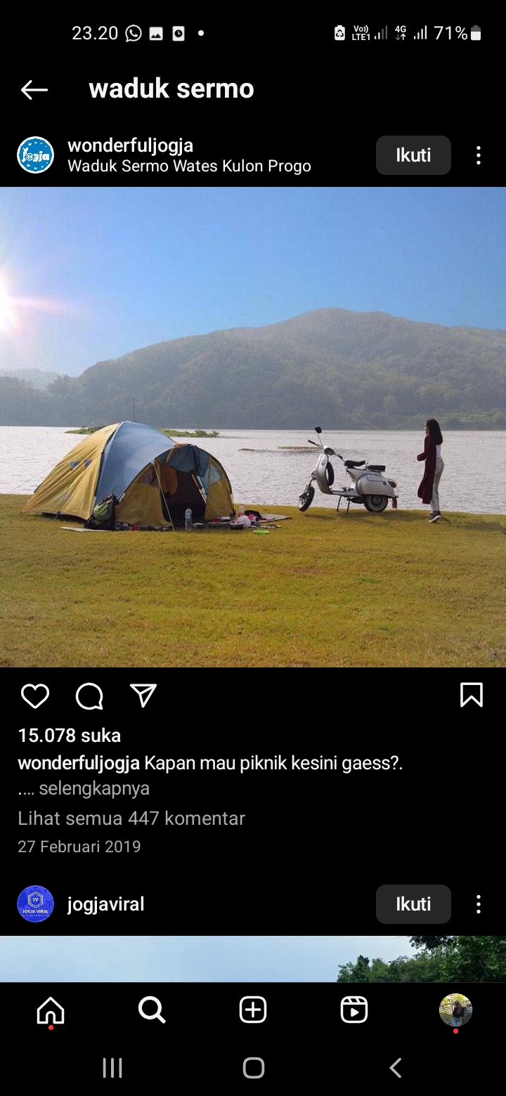 Waduk Sermo, Wates Kulon Progo, Yogyakarta